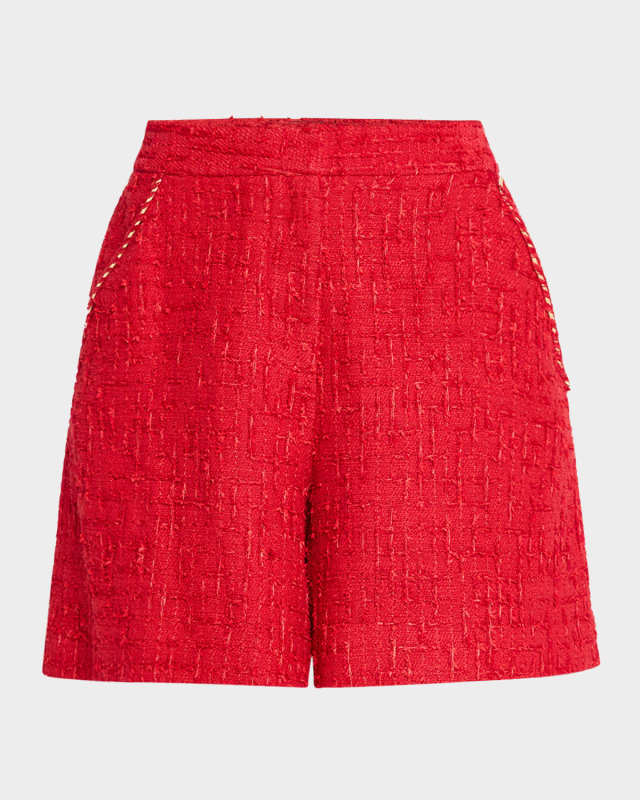 Esme Wide-Leg Tweed Shorts